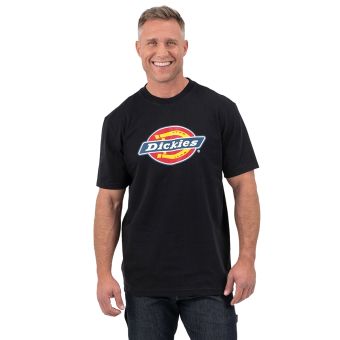 Dickies Short Sleeve Tri-Color Logo Graphic T-Shirt en Noir