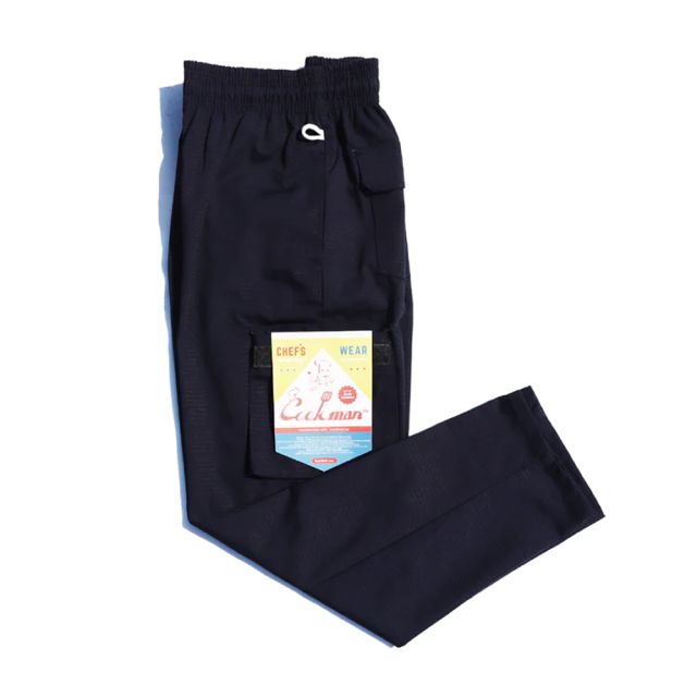 Cookman Pantalon de chef Cargo - Ripstop en Noir