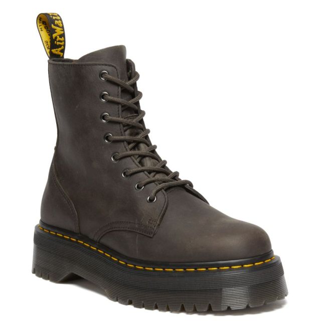 Dr. Martens Bottines à plateforme Jadon Burnished en cireuse en Gris