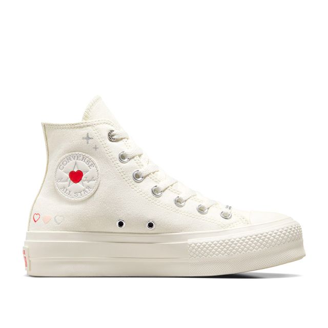 Converse Chuck Taylor All Star Lift Platform Y2K Heart High Top en Aigrette/Rêve Fiévreux/Aigrette