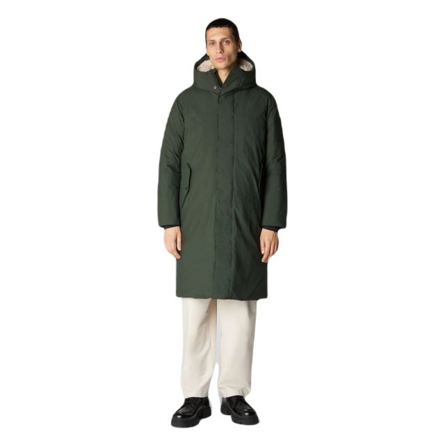 Save The Duck Parka à capuche pour hommes Killian en Vert