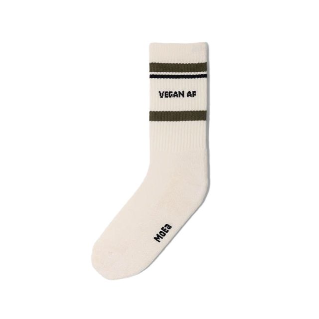 MoEa Chaussette en bambou Vegan AF en Blanc