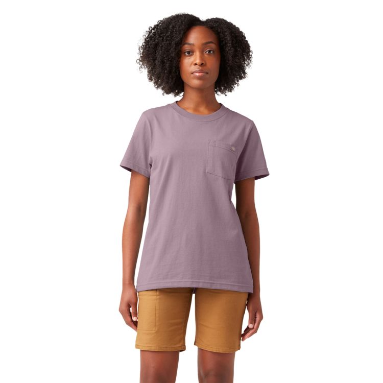 T shirt pour femmes manches courtes et lourd Dickies en lilas